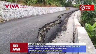 Download lagu Proyek PUPR Rp14 Miliar Baru Dua Bulan Disorot, Jalan Kabupaten Bogor Sudah Rusak Parah Disorot mp3