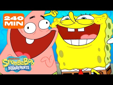 SpongeBob's Happiest Moments Ever! 🤗 | 4 Hour Compilation | SpongeBob