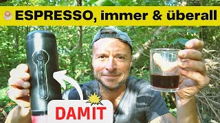 Tragbare Espressomaschine CONQUECO im Härtetest✅ 12V Reise-Kaffeemaschine für unterwegs I Outdoor