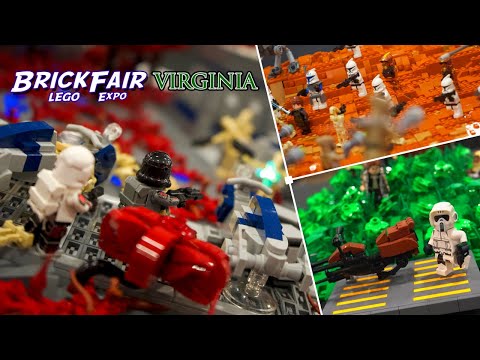 LEGO BATTLE OF ANAXES, GEONOSIS, STARKILLER BASE & MORE! | BrickFair Virginia 2021 Star Wars MOCs