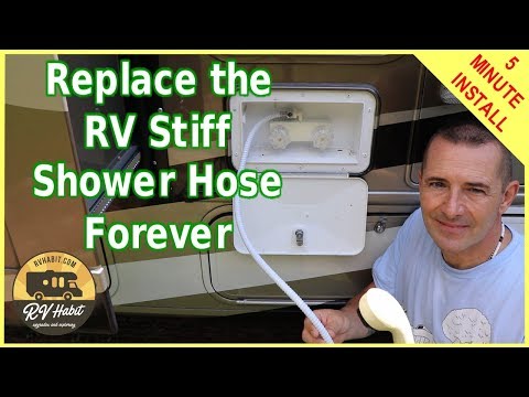 Replace The Stiff RV Shower Hose With A Flexible Hose From Camco – Easy 5 Minute Install-RV Upgrades