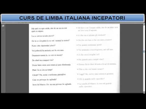 Învață Italiana Online Curs Incepatori  (tema+dictionar) - Lectia 10
