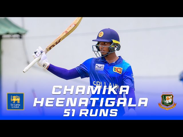 Highlights – Chamika Heenatigala 51 Runs | U19 Sri Lanka vs Bangladesh