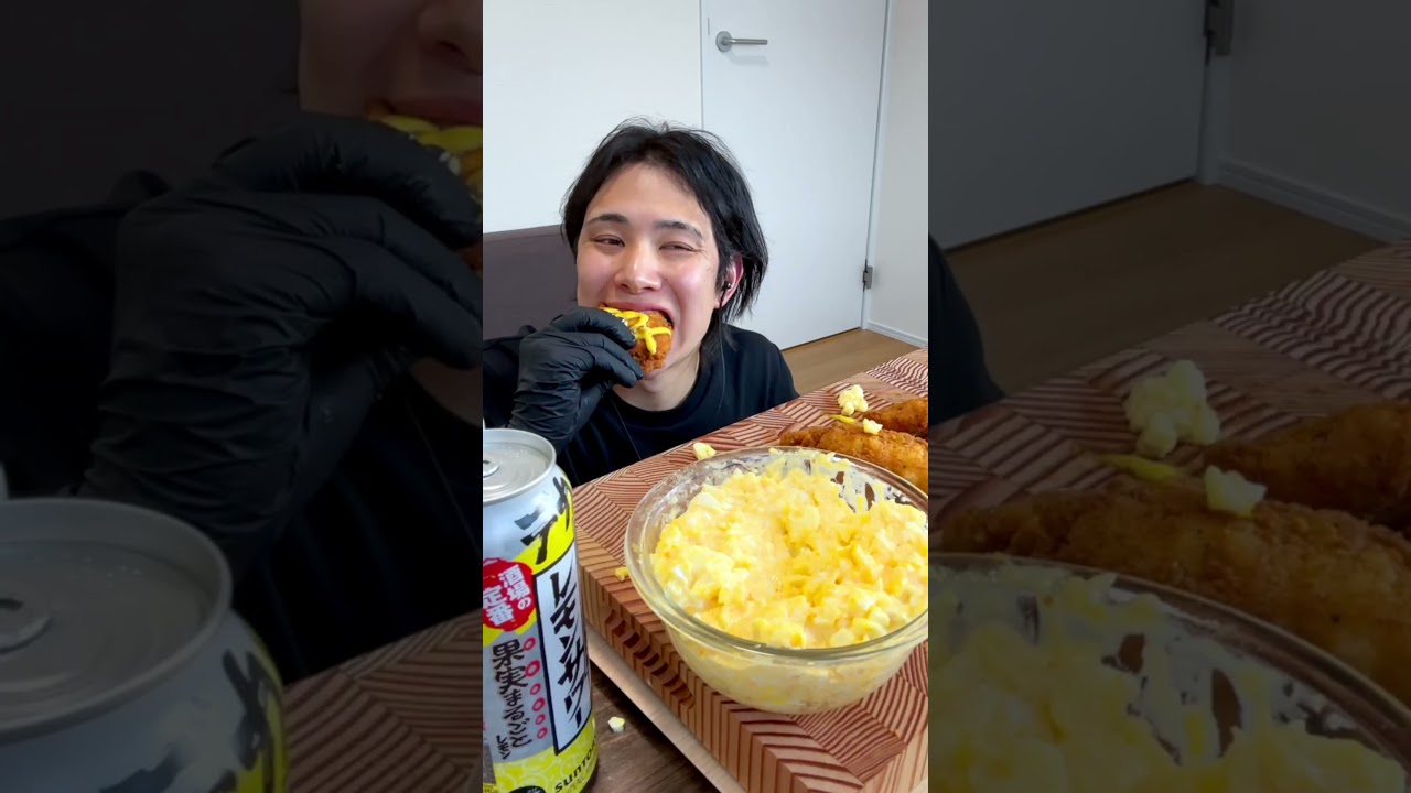 【ASMR】ドンチキと酒のコンビが最高 飯テロ動画