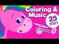 Learning Colors For Kids Pink Coloring And Music For Children Rainbow Horse BabyFirst
