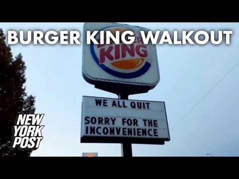 Public message from fed-up Burger King workers to...