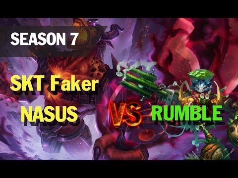 Season 7 SKT Faker picks NASUS TOP vs RUMBLE l LOL League of legends