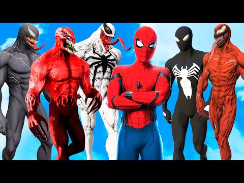 Spider-man vs Venom vs Carnage vs Anti Venom vs Toxin | Epic Simbiotes battle Multiverse of Madness