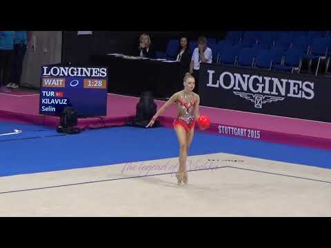Jasmine KERBER (USA) ball - 2015 Stuttgart worlds Qualifs (NO SOUND)
