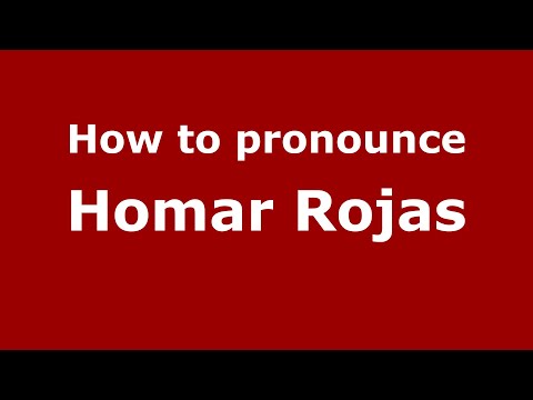 How to pronounce Homar Rojas (Mexico/Mexican Spanish) - PronounceNames.com