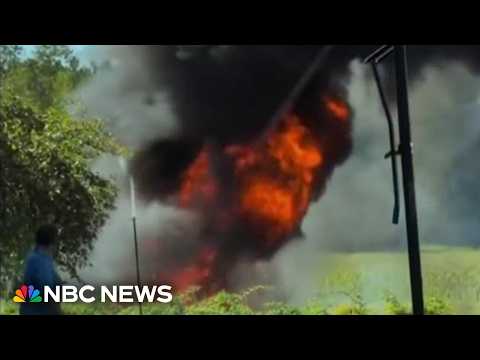 F-16 jet crash triggers evacuations