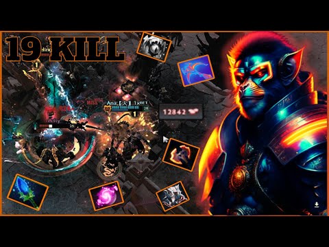 When Ana Play Monkey King Like A Topson 19 Kill - 1 vs 5 - Full Items Max Gold 12842 | Ana Dota 2
