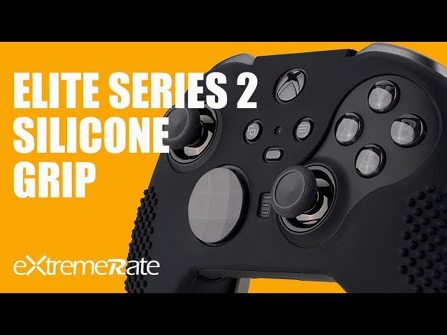 Vídeo relacionado con eXtremeRate Funda de Silicona para Xbox One Elite 2 Protector Antideslizante Tacto Suave Piel Cubierta Skin Case para Xbox One Elite Controller Serie 2 con Tapas de Joysticks(Negro)