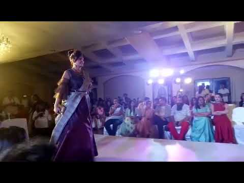 Mrs India beauty queen (south)2018 indo western round.