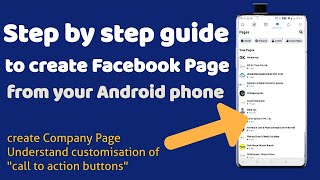 How to open Facebook page on android mobile | How to create a Facebook page for business on Android.