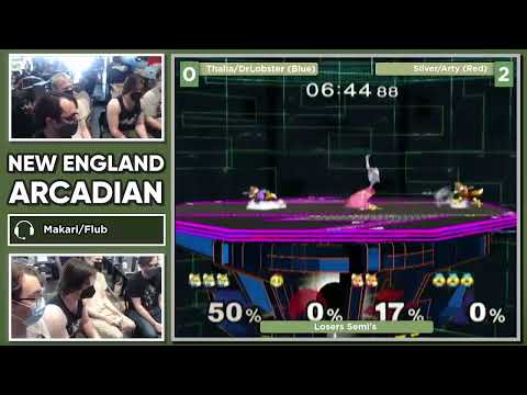 NE Melee Arcadian 8 - Thalia/DrLobster (Blue) vs. Arty/Silver (Red) - Melee Doubles LSF