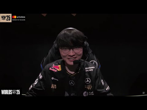Faker's emotional reaction to HUGE Win at Worlds!