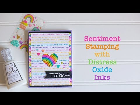 Can You Stamp Sentiments with Distress Oxide Inks?