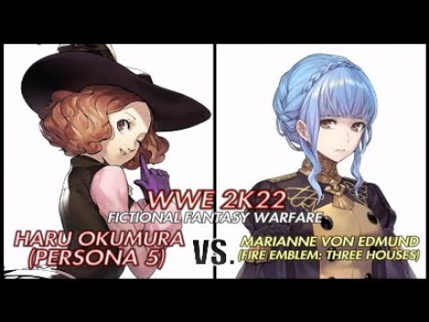 WWE 2K22 Fictional Fantasy Warfare - Haru Okumura vs Marianne von Edmund
