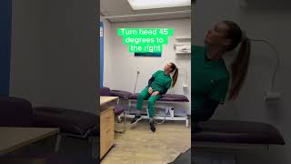 Doctor demonstrates how to get rid of vertigo #BPPV #vertigo #epley #BrandtDaroff