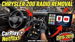 2015-2019 Chrysler 200 200c How to remove radio Install Carplay Android Auto Netflix youtube