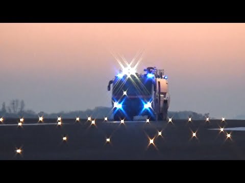 (French siren) Rosenbauer Panther 6x6 'Brandweer 3' Maastricht Aachen Airport