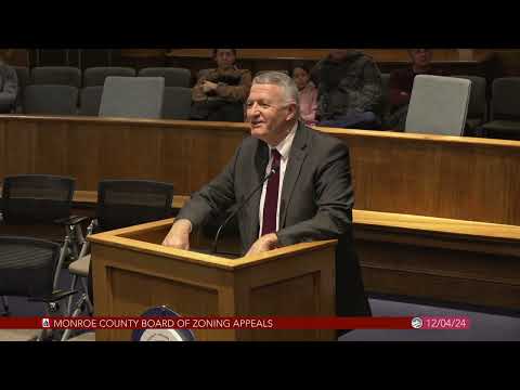 Monroe County Board of Zoning Appeals, December 4, 2024