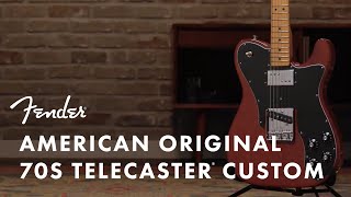 Video thumbnail for American Original '70s Telecaster Custom | American Original | Fender by Fender