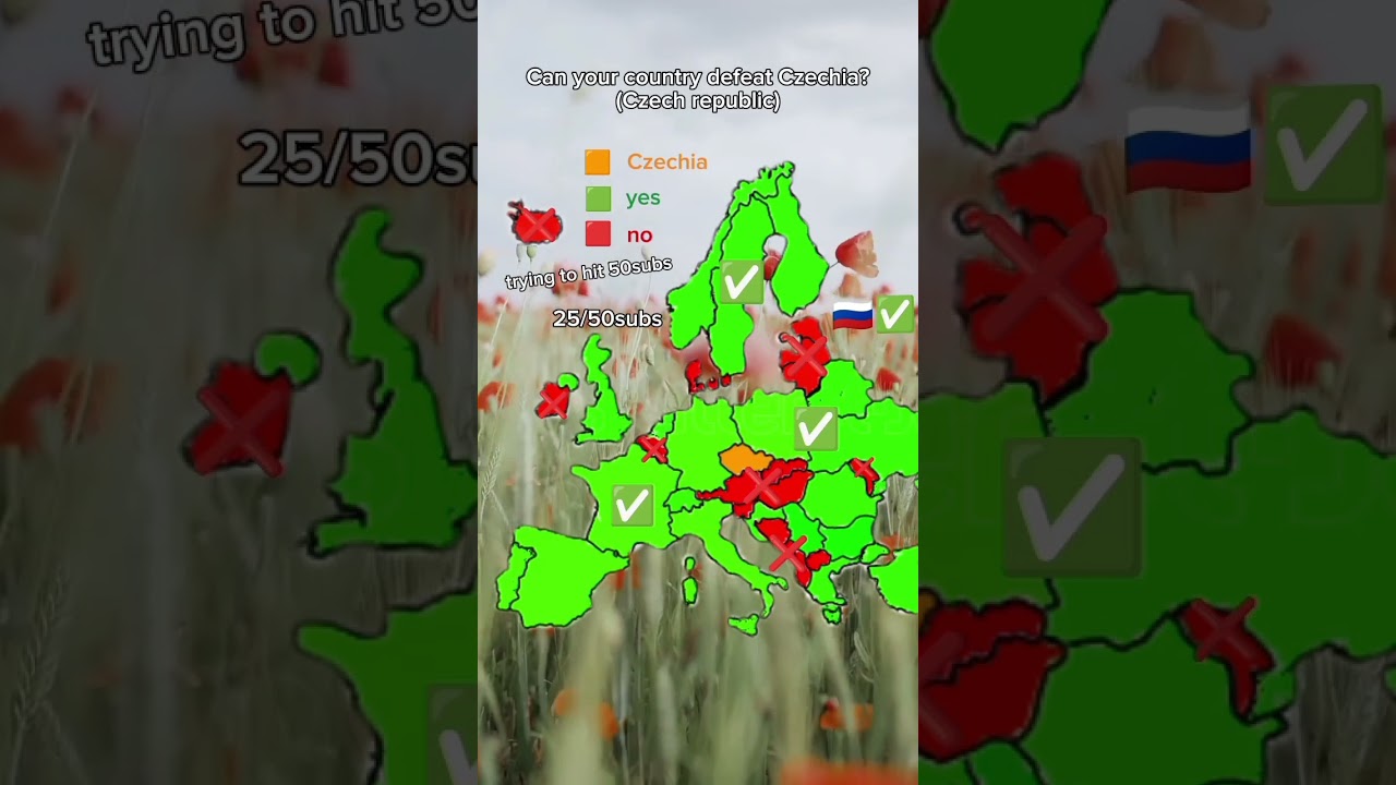 Can your country defeat Czech republic? #geography #maps #countries #mapping #shorts #europe #viral
