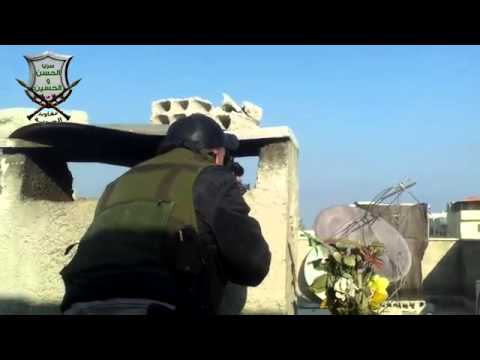 استهداف  قوات النظام من قبل سرايا الحسن والحسين في عقربا في محافظة ريف دمشق