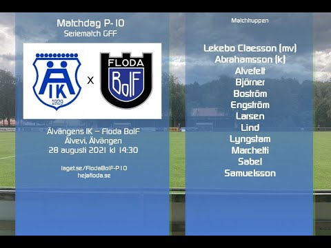 Älvängens IK - Floda BoIF 1 av 3 P-10 Seriematch GFF 2021-08-28