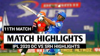 DC vs SRH MATCH HIGHLIGHTS|| RR vs KKR PROBABLE 11 || MATCH PREDICTION ||