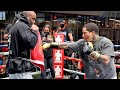 GERVONTA DAVIS FULL WORKOUT FOR MARIO BARRIOS FIGHT - FIRES OFF POWER COMBINATIONS DAYS FROM FIGHT
