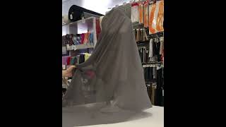 8013-57 Шифон креш цвет Серый 70 гр/м2, 150 см на YouTube 1