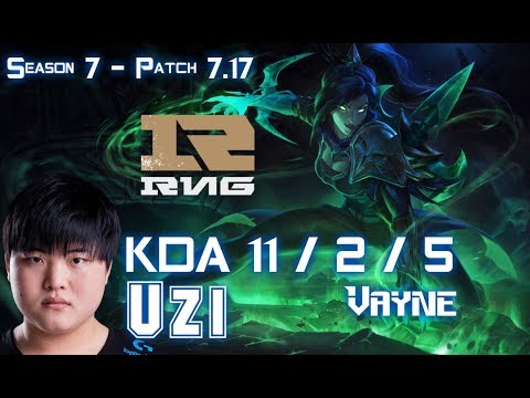 RNG Uzi VAYNE vs EZREAL ADC - Patch 7.17 KR Ranked