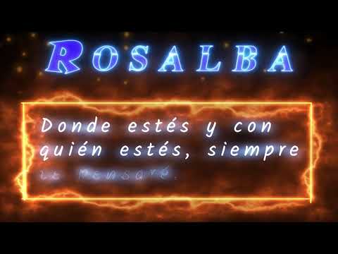 Dedicatoria a Rosalba
