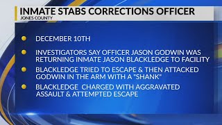 Jones County corrections officer stabbed after inmate tries to escape