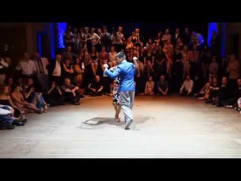  Magdalena Gutierrez  and  Sebastian Achaval  are  dancing  to  the  vals  "  Recuerdo  "  by  Ricardo Tanturi  at  Brussels Tango Festival  in  2014