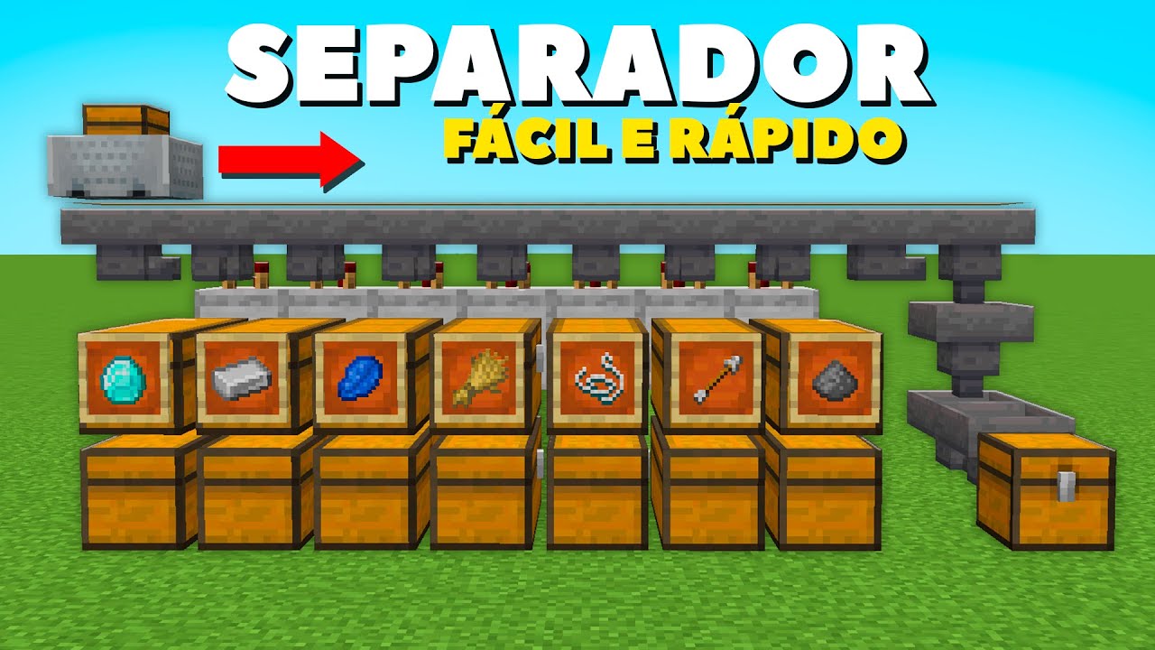 ✔️ SEPARADOR DE ITENS MAIS FÁCIL do MINECRAFT (Java & Bedrock)