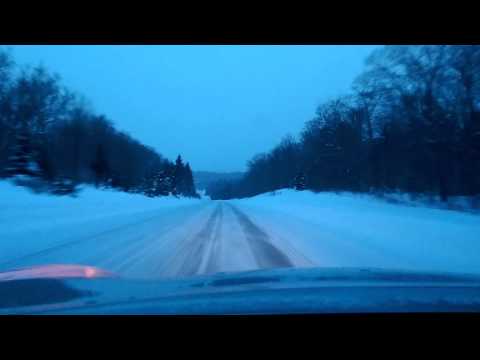 Winter Road: Ripping along in a Nissan Juke. #winter #algonquinpark