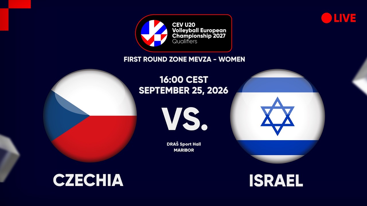 LIVE | CZECHIA vs. ISRAEL | CEV U20 EuroVolley 2027 Women | Qualifiers