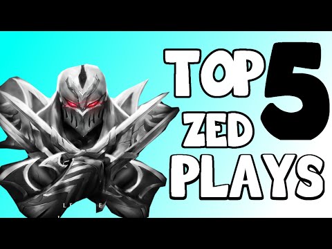 Top 5 Zed Plays in Tournaments (ft.Faker,Bjergsen,Dade,xPeke)