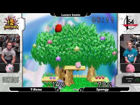 Smash 64: T-Beau (Falcon) V Spongy (Kirby) - Shattered 84 Tourney
