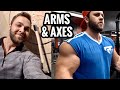 ARMS & AXES | Bodybuilder VS Axe Throwing