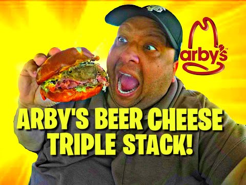 Arby's Beer Cheese Triple Stack Sandwich Review!