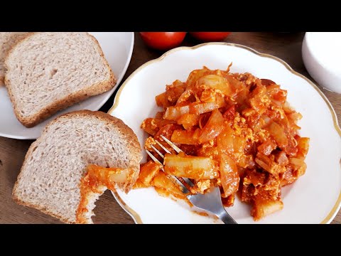 EP.105. Lecsó Hungarian lecso with egg recipe easy breakfast-Hungarian Food l Tasty Food