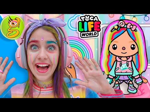CREO un MUNDO de ARCOIRIS en TOCA LIFE WORLD