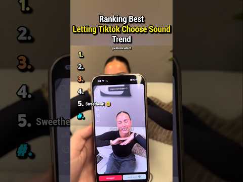 Ranking The BEST Letting Tiktok Choose Sound Trend #shortsviral