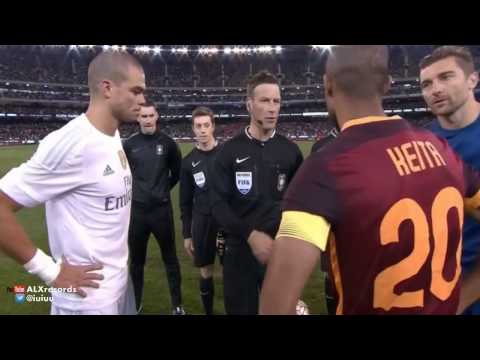Seydou Keita Refuses to shake Pepe's Hand in Real Madrid Roma friendly   2015