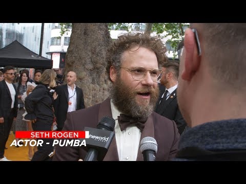 Seth Rogen talks The Lion King at European Premiere at Cineworld Leicester Square